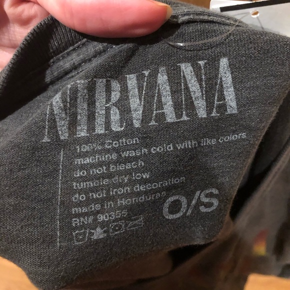 NWT NEW NIRVANA Unisex Long Shirt, Intentional Distressing - Picture 5 of 6